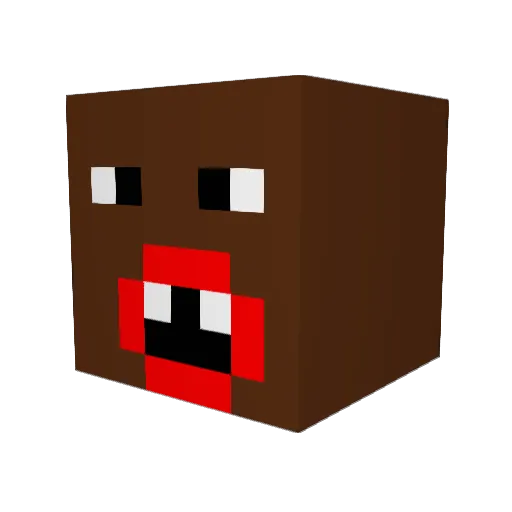 Oct1424 Minecraft avatar head, 3D render