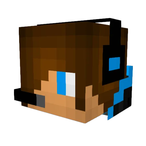 Octa22 Minecraft avatar head, 3D render