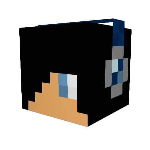 OctaaM Minecraft avatar head, 3D render