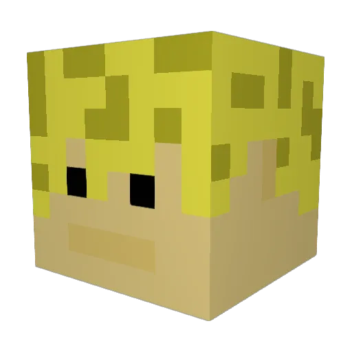 Octane99978 Minecraft avatar head, 3D render