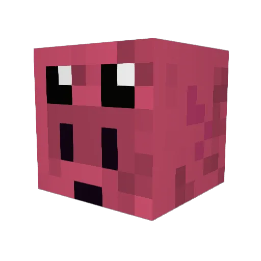 Octapig Minecraft avatar head, 3D render