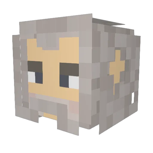 Octapulos Minecraft avatar head, 3D render