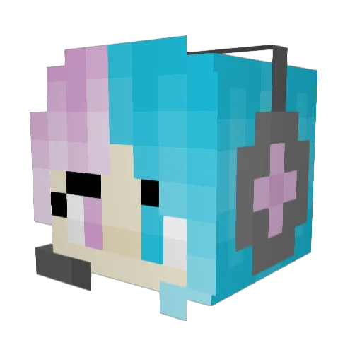 OctavalGosling2 Minecraft avatar head, 3D render
