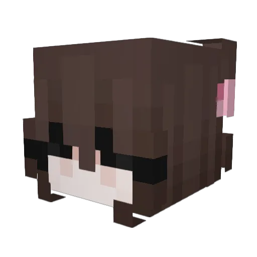 Octavia19 Minecraft avatar head, 3D render