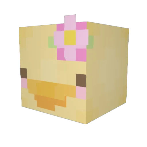 Octavia236 Minecraft avatar head, 3D render