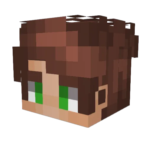 Octey Minecraft avatar head, 3D render