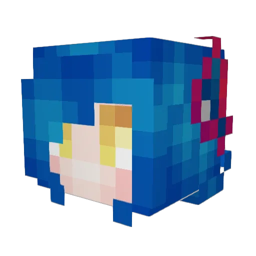 OctoChibi Minecraft avatar head, 3D render