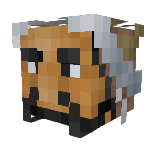 OctoCreeperBlue Minecraft avatar head, 3D render