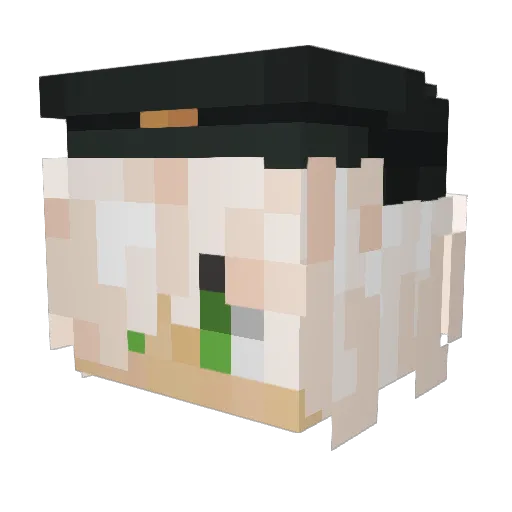 OctoFwnd4U Minecraft avatar head, 3D render