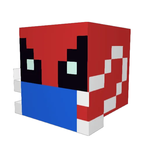 Octo_Spider Minecraft avatar head, 3D render