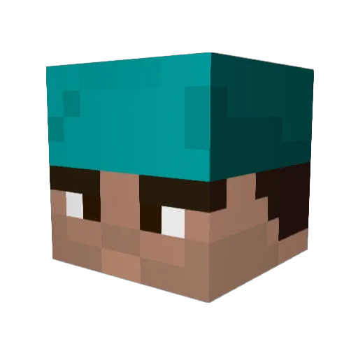 October_7_2023 Minecraft avatar head, 3D render