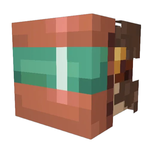 Octocat8 Minecraft avatar head, 3D render