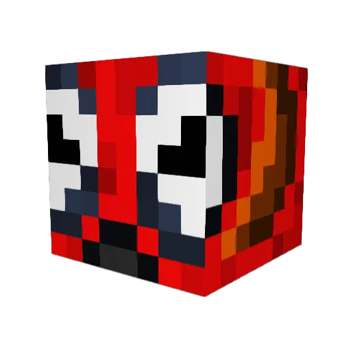 Octodoom Minecraft avatar head, 3D render