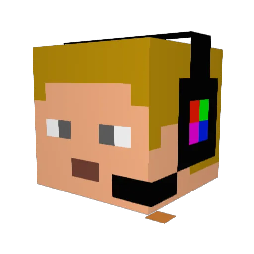 Octogamr11 Minecraft avatar head, 3D render