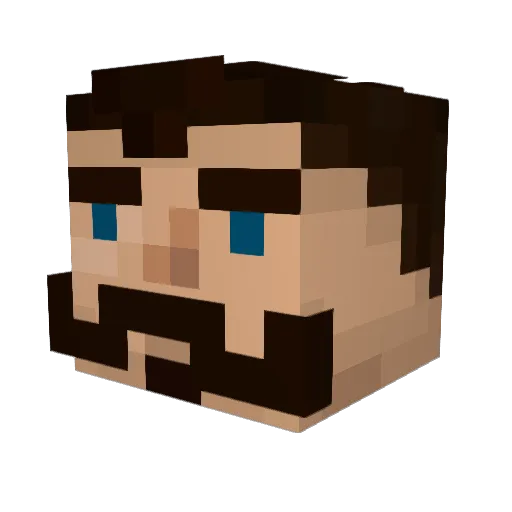 Octondris Minecraft avatar head, 3D render
