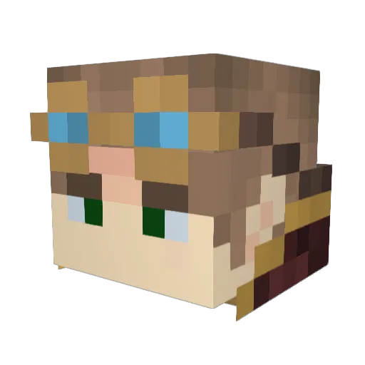 Octopom Minecraft avatar head, 3D render