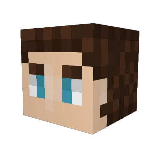 OctopusLad Minecraft avatar head, 3D render