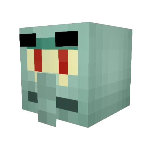 OctotheSquid Minecraft avatar head, 3D render