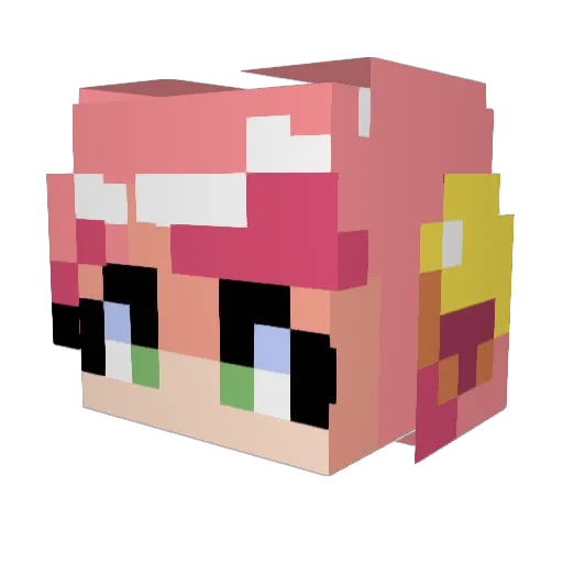 Octoyas Minecraft avatar head, 3D render