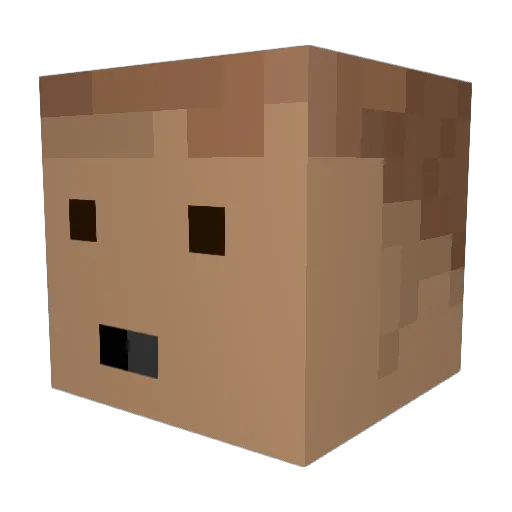 Octozardo Minecraft avatar head, 3D render