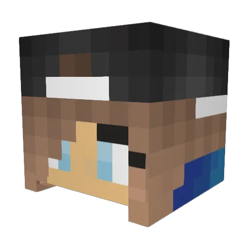 Octual Minecraft avatar head, 3D render