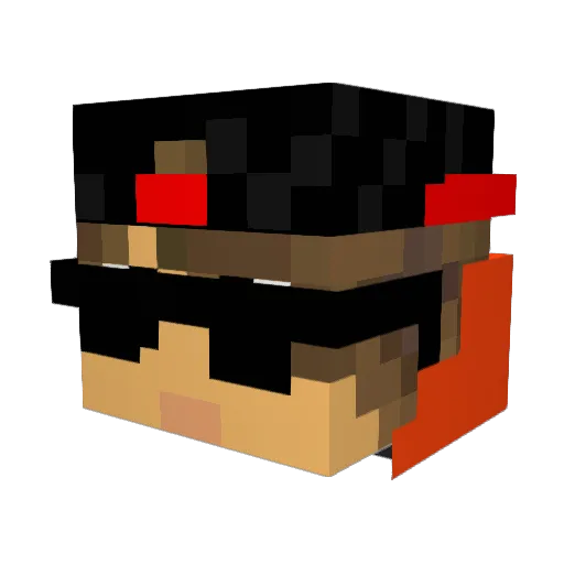 OctusG Minecraft avatar head, 3D render