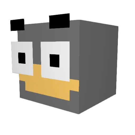 Octuvian Minecraft avatar head, 3D render