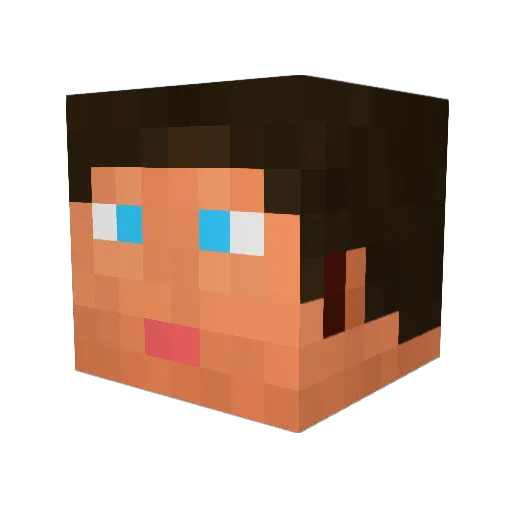 Ocularblade Minecraft avatar head, 3D render