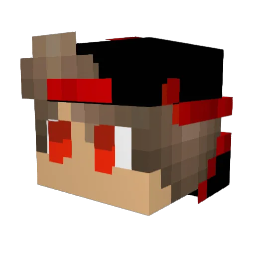 Ocularmocha Minecraft avatar head, 3D render