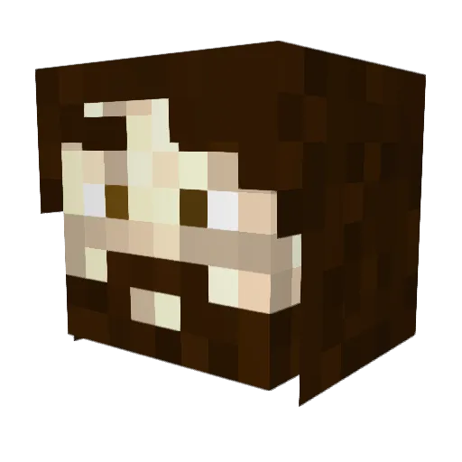Oculele Minecraft avatar head, 3D render