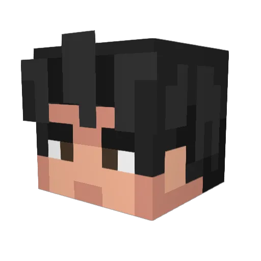 Oculie Minecraft avatar head, 3D render