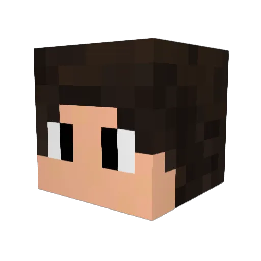 Ocyatori Minecraft avatar head, 3D render
