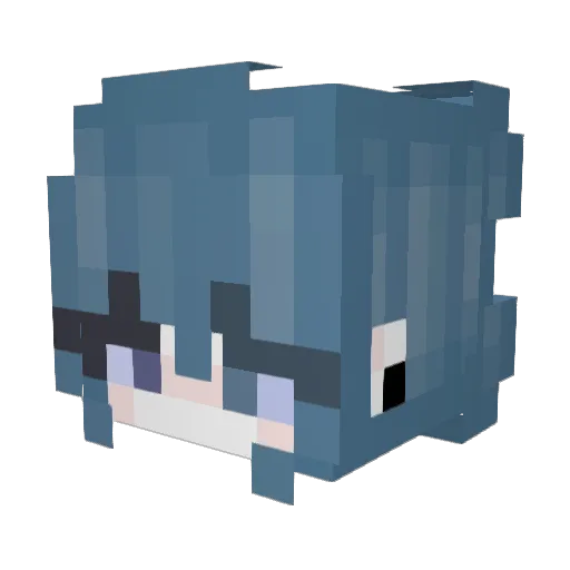 OdaMu Minecraft avatar head, 3D render