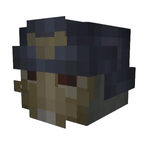 OdaTeru Minecraft avatar head, 3D render
