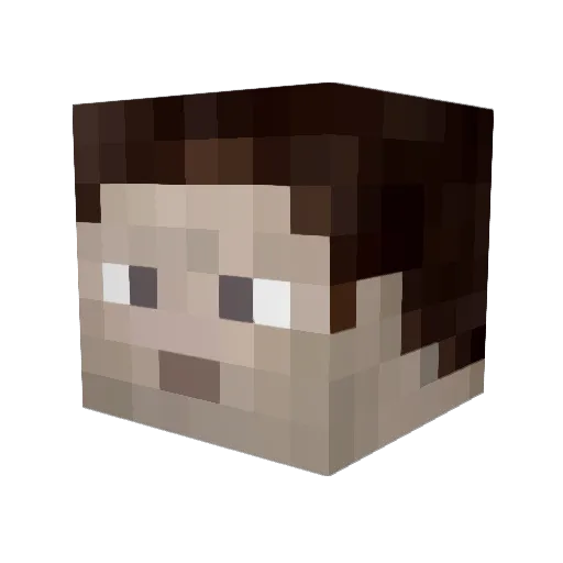 Odaas Minecraft avatar head, 3D render