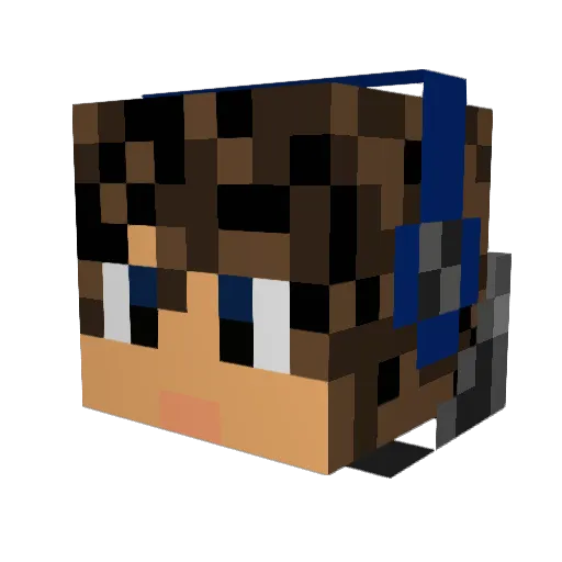 Odai8 Minecraft avatar head, 3D render