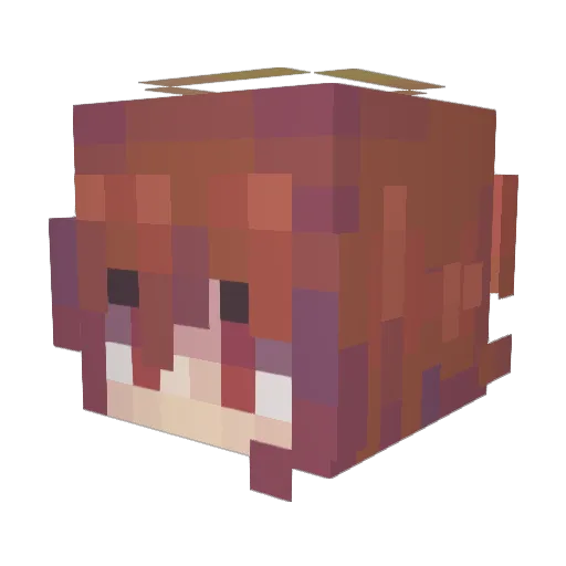 Odakim Minecraft avatar head, 3D render