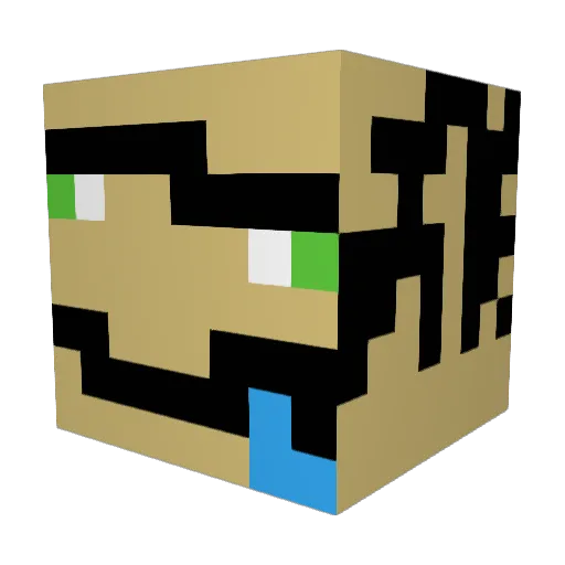 Odakub55 Minecraft avatar head, 3D render