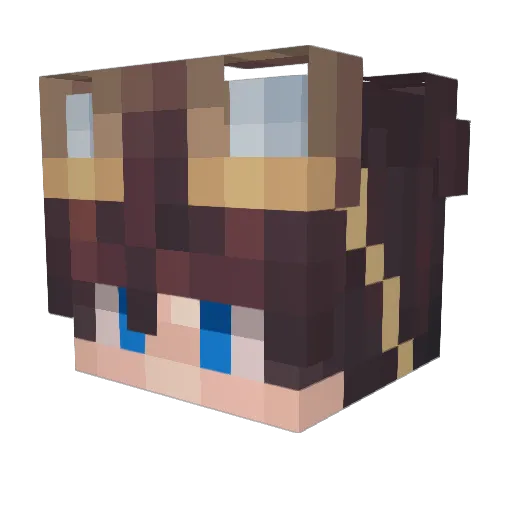 Odamapo Minecraft avatar head, 3D render