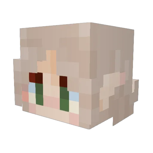 Odario Minecraft avatar head, 3D render