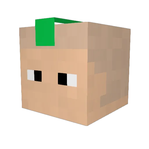 OddCinema Minecraft avatar head, 3D render