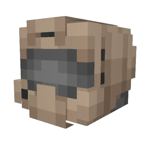 OddClot Minecraft avatar head, 3D render