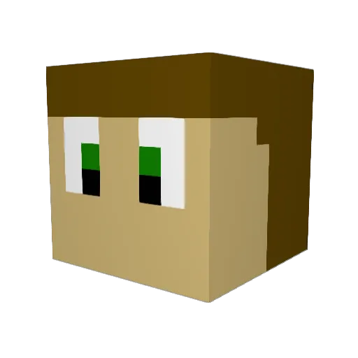 OddDistress42 Minecraft avatar head, 3D render