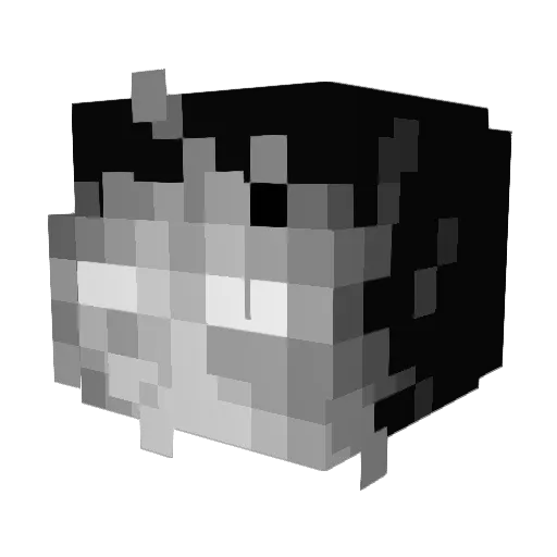 OddHu Minecraft avatar head, 3D render
