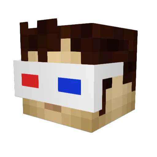 OddJod Minecraft avatar head, 3D render