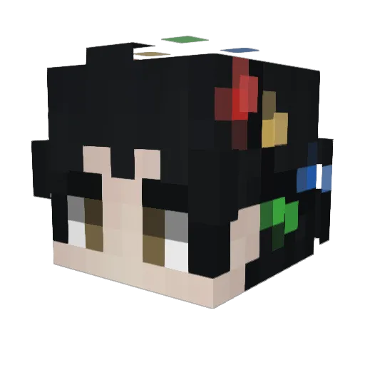 OddKidOut Minecraft avatar head, 3D render
