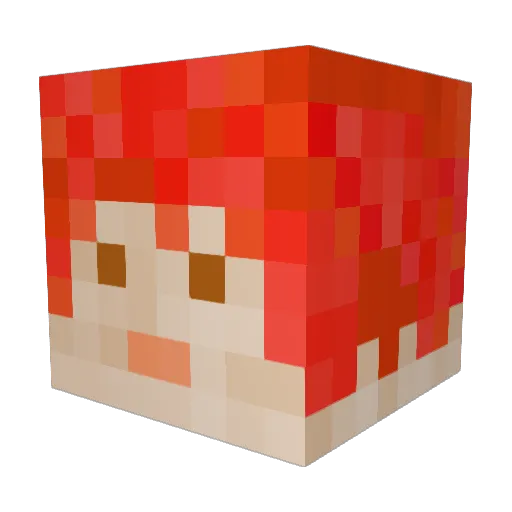 OddOshh Minecraft avatar head, 3D render