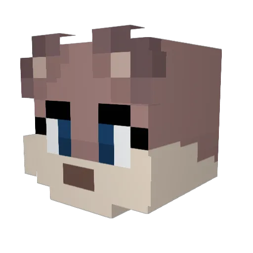 OddOtter15 Minecraft avatar head, 3D render