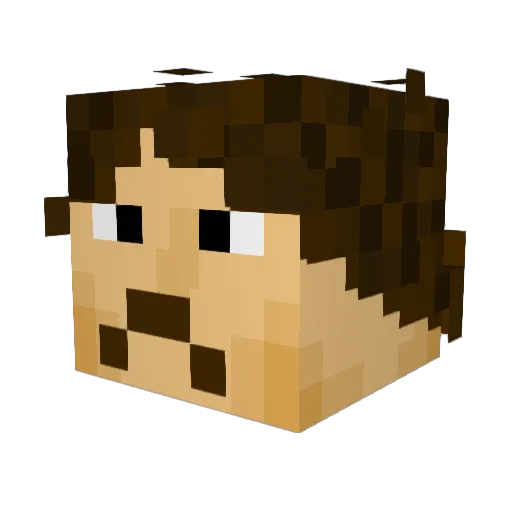 OddToedUngulate Minecraft avatar head, 3D render