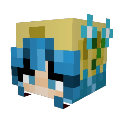 Odd_Froggy Minecraft avatar head, 3D render